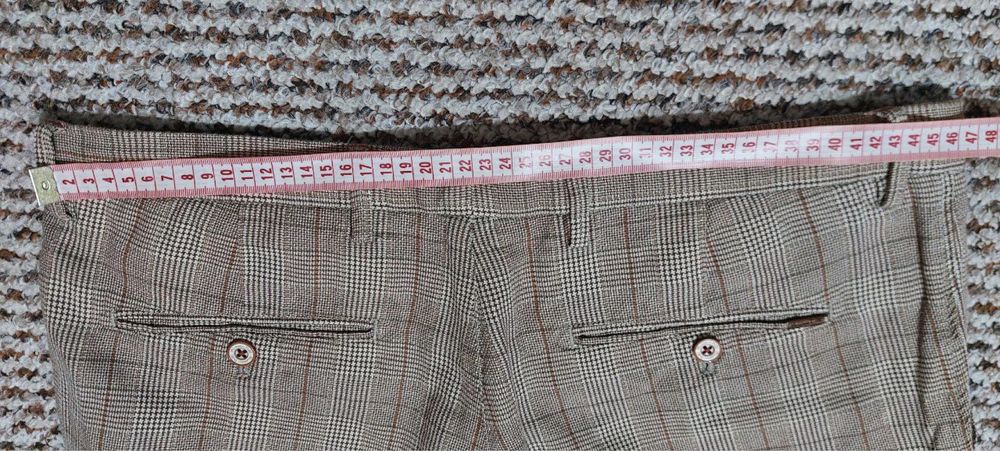 Чоловічі штани massimo dutti slim fit, клітинка