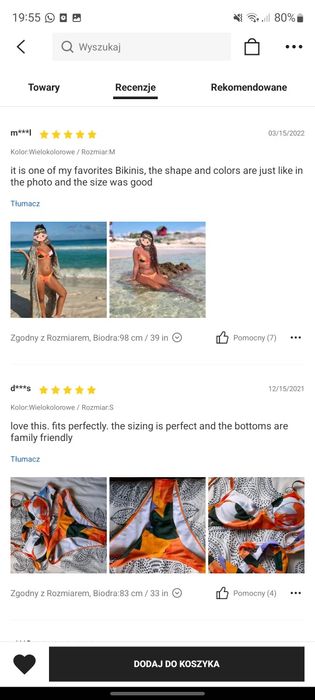 Strój kąpielowy bikini Shein