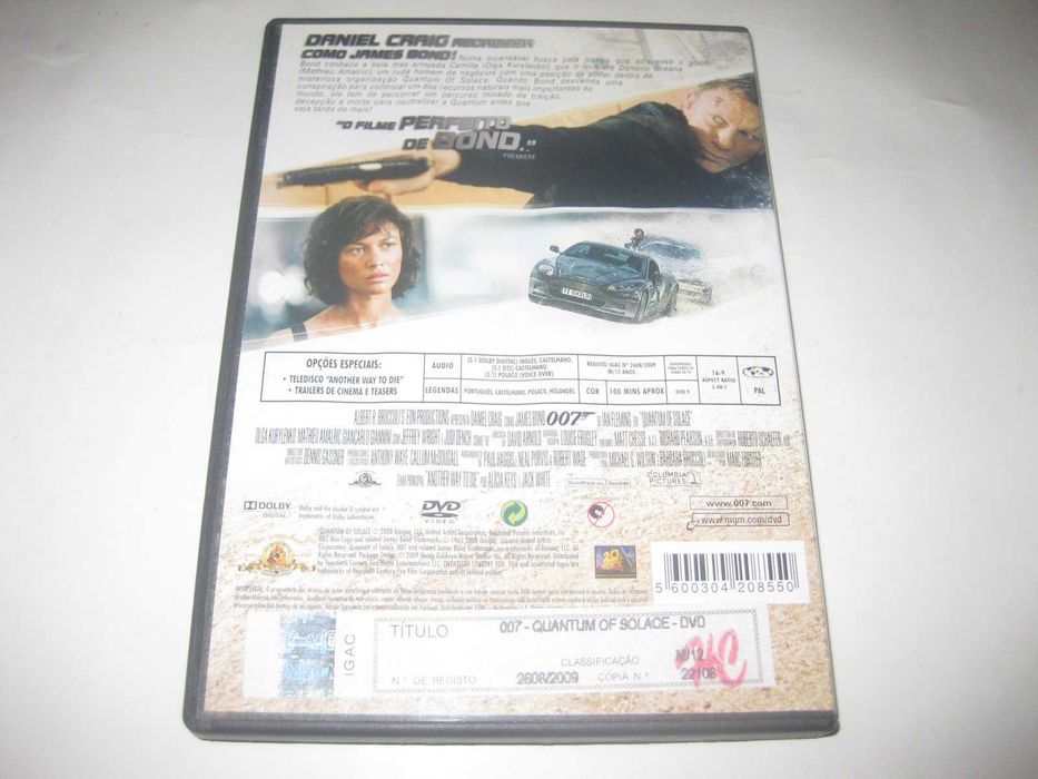 DVD "007: Quantum of Solace" starring Daniel Craig64551836642946121