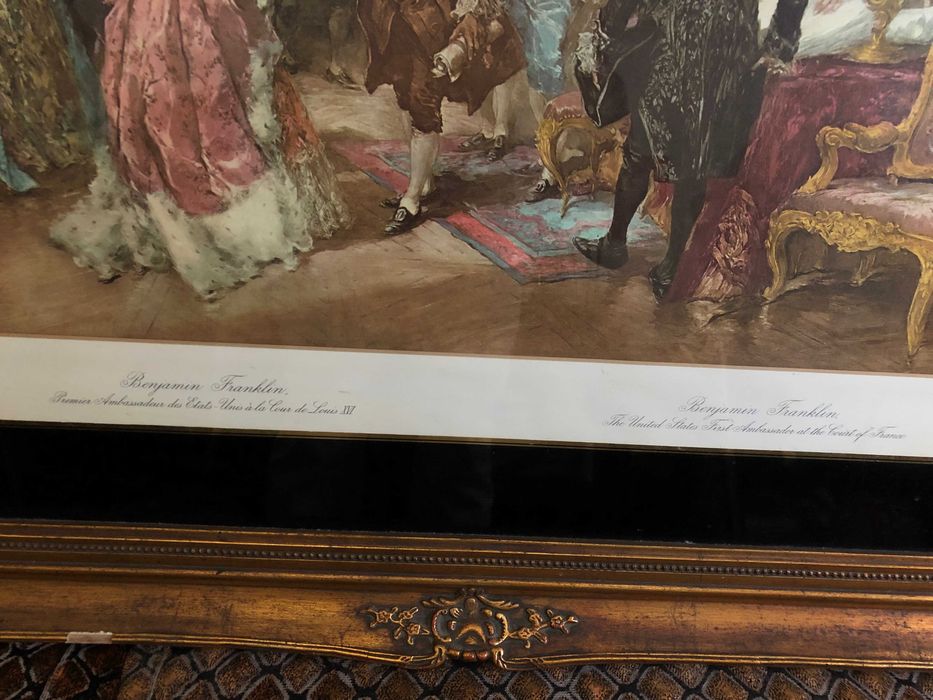 Quadro “Benjamin Franklin à la Cour de Louis XVI”