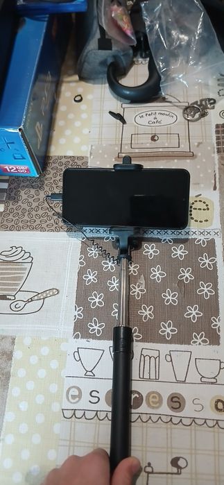 Apoio de fotos para telemóveis com cabo usb-c