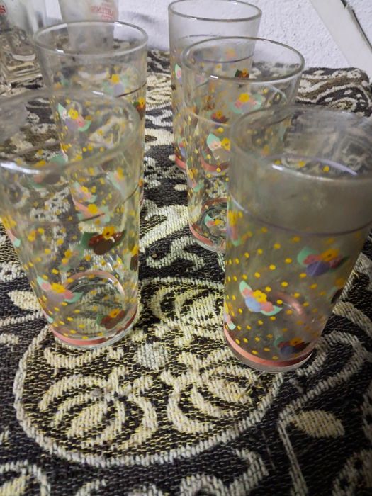 Cinco copos do lacinho,antigos