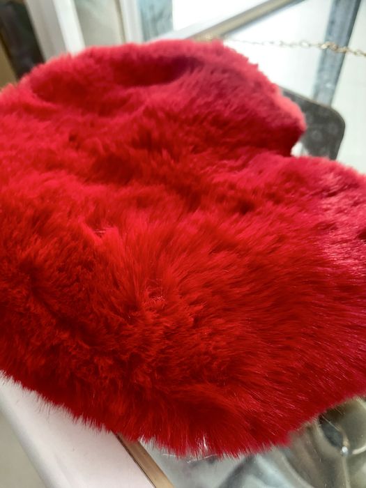 Mala Clutch Coração (pelo vermelho namorados)
