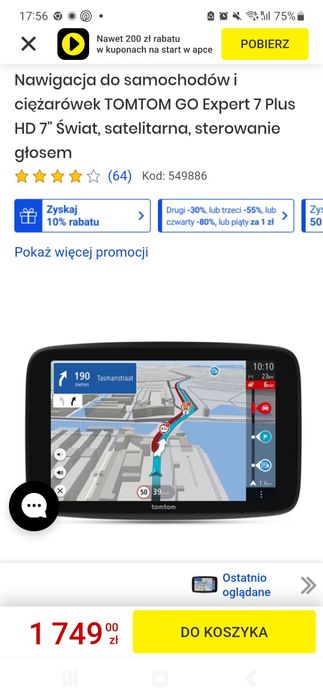 Tom Tom go expert 7 plus HD Jak nowa Fabryczna folia ! !!