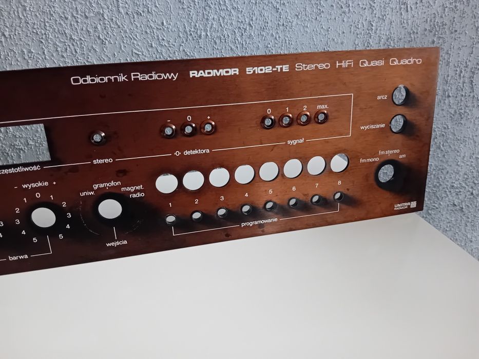 Panel płyta czołowa Unitra Radmor 5102TE