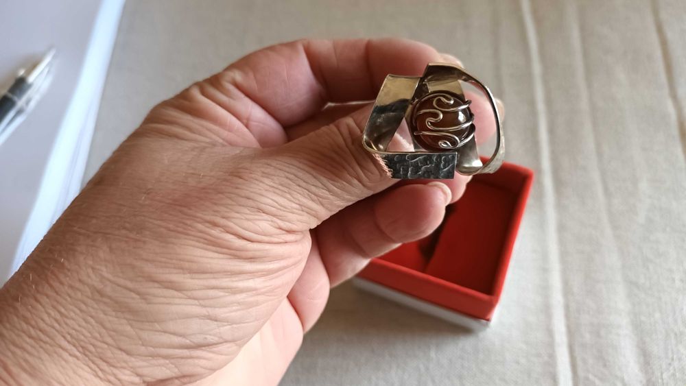 Anel em prata ajustável