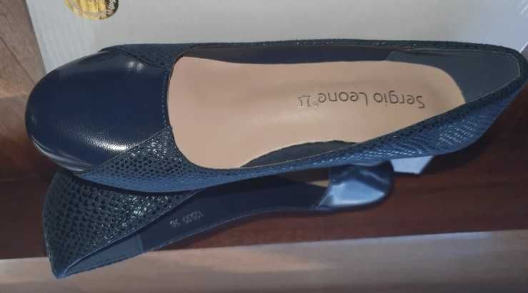 Buty Sergio Leone rozm.37 granatowe