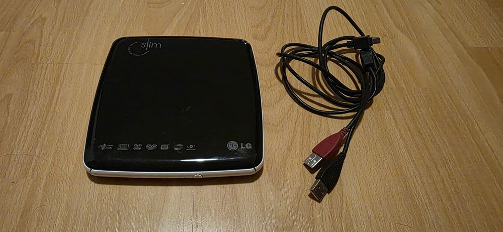 Super Multi DVD Rewriter Slim Portable LG  Preto