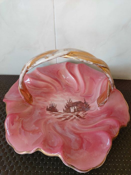 Pink fruit bowl with handle64751216260482121