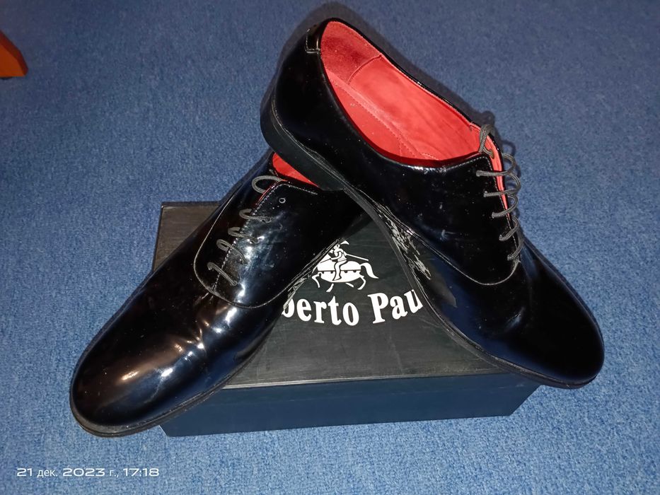 Туфли лакированая кожа Samuel Windsor 47 размер