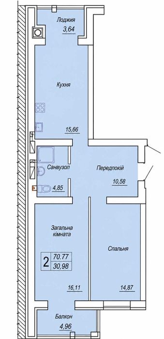 продам 2 кімнатну Смарт Сіті 3