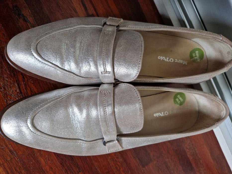 Mokasyny Marc O'Polo ze skóry metalizowanej