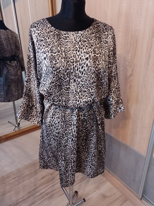 Sukienka damska w panterkę, rozm uniwersalny