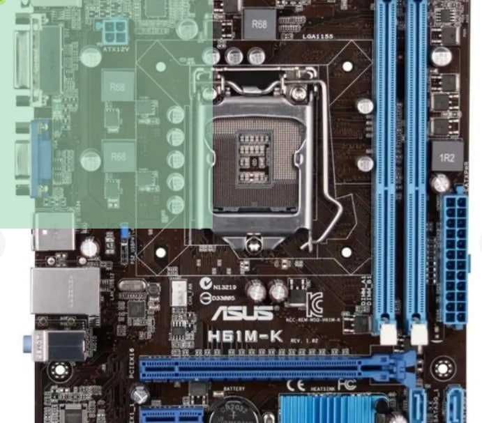 Материнские платы DDR3 с процесарами и Озу Asus P8H67-M  P755D Pro  GA H67MA  M4A88T-V  и тп