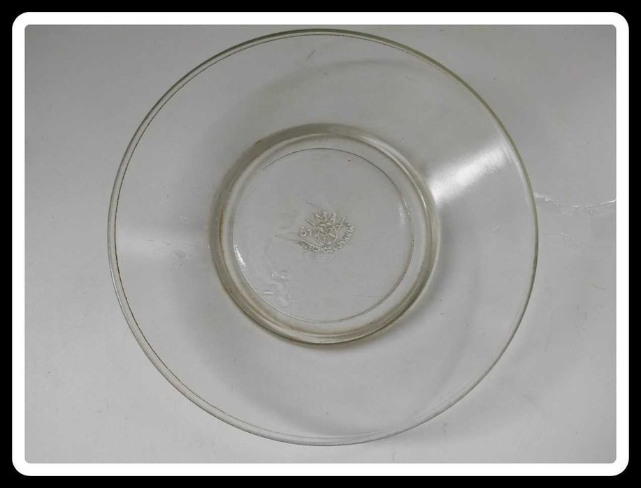 Przezroczysty talerzyk spodek SIMAX Czechosłowacja 15,5 cm