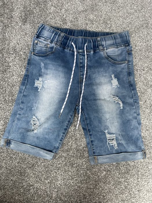 krótkie spodenki szorty rybaczki damskie z przetarciami  Roz M 38