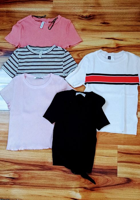 T-shirt damski,podkoszulki  rozmiar XS  -5 szt.zestaw
