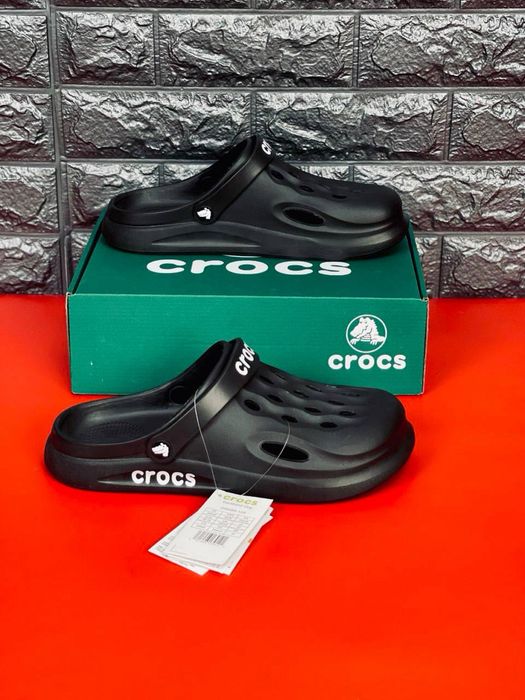 Черные мужские crocs/ кроксы пенка на лето шлепанцы crocs размер 40-46