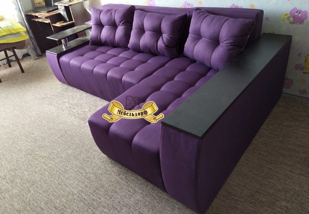 Угловой диван Барселона с выдвижным баром в Днепре по Акции