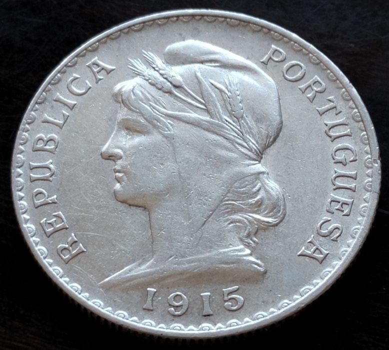 Lote 2 Moedas Prata 1$ 1916/1915 Estado Soberbas