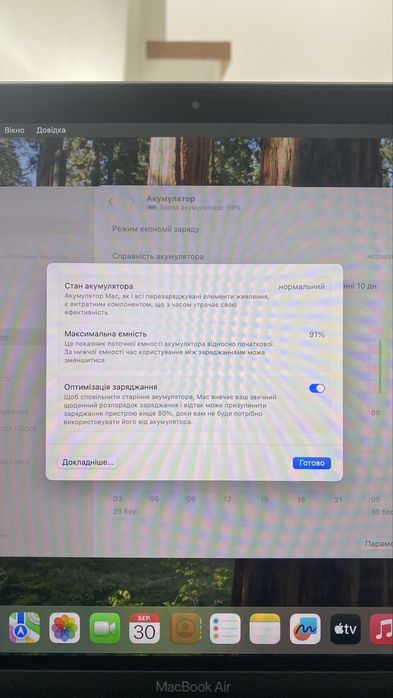 Macbook Air M1 2020 91% 8gb 256