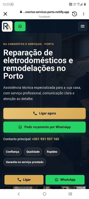 Consertos e obras de remodelação