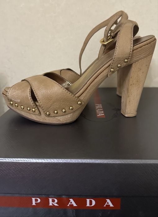 Шкіряні Босоніжки Prada