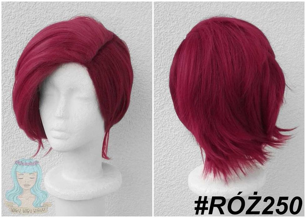 Arcane Vi LoL różowa peruka krótka Liga Legend cosplay różowy wig