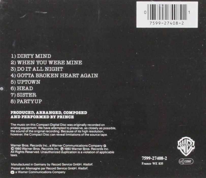 Dirty Mind                 300
