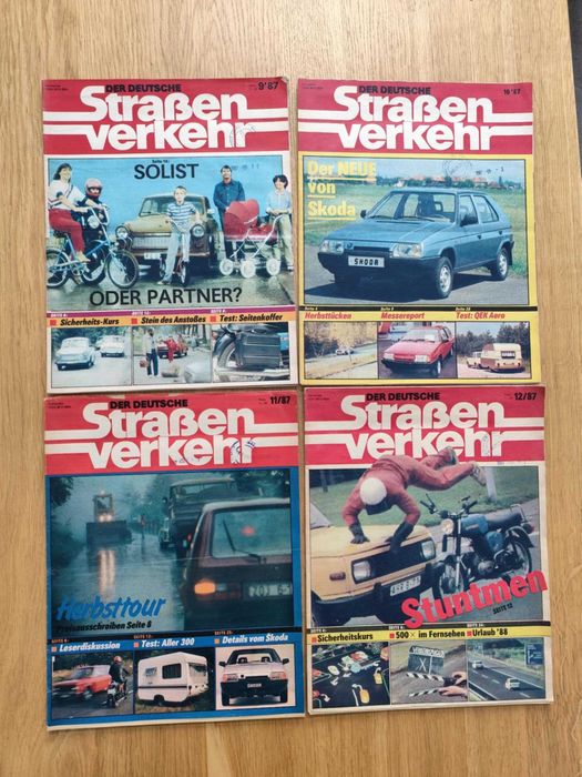Rocznik Straben verkehr 1987 FSO WARS Lada Simson ETZ 250 Trabant