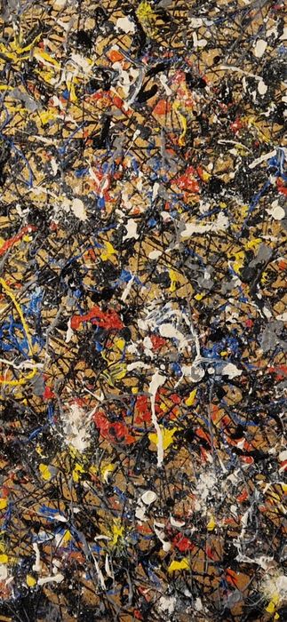 Quadro "Trilho Primário" - pintura abstracionismo 2025 01