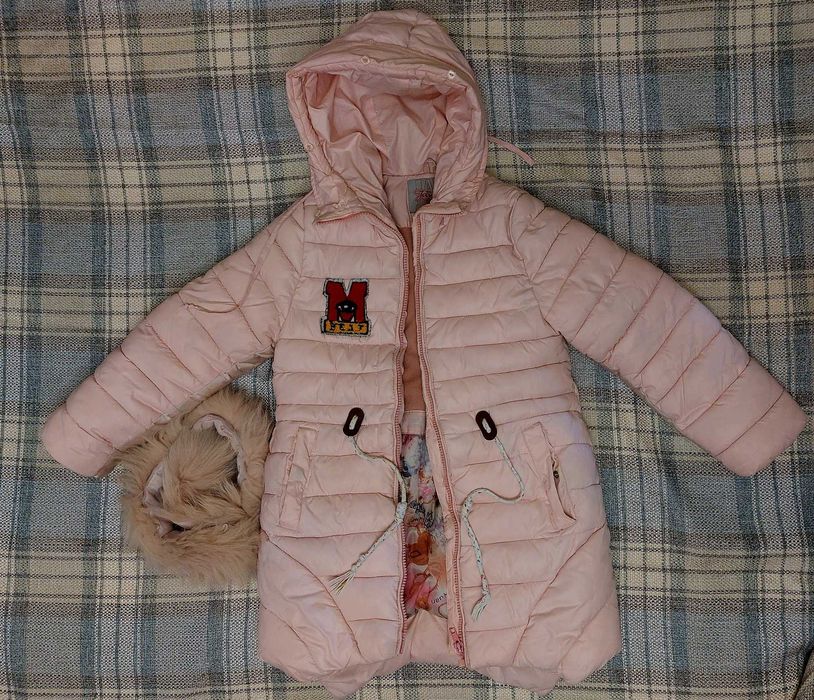 Пуховик пальто зима 128-134