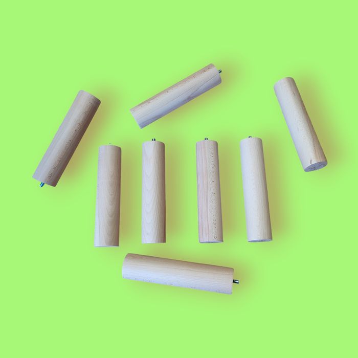 Nogi bukowe walec długości 10-60cm