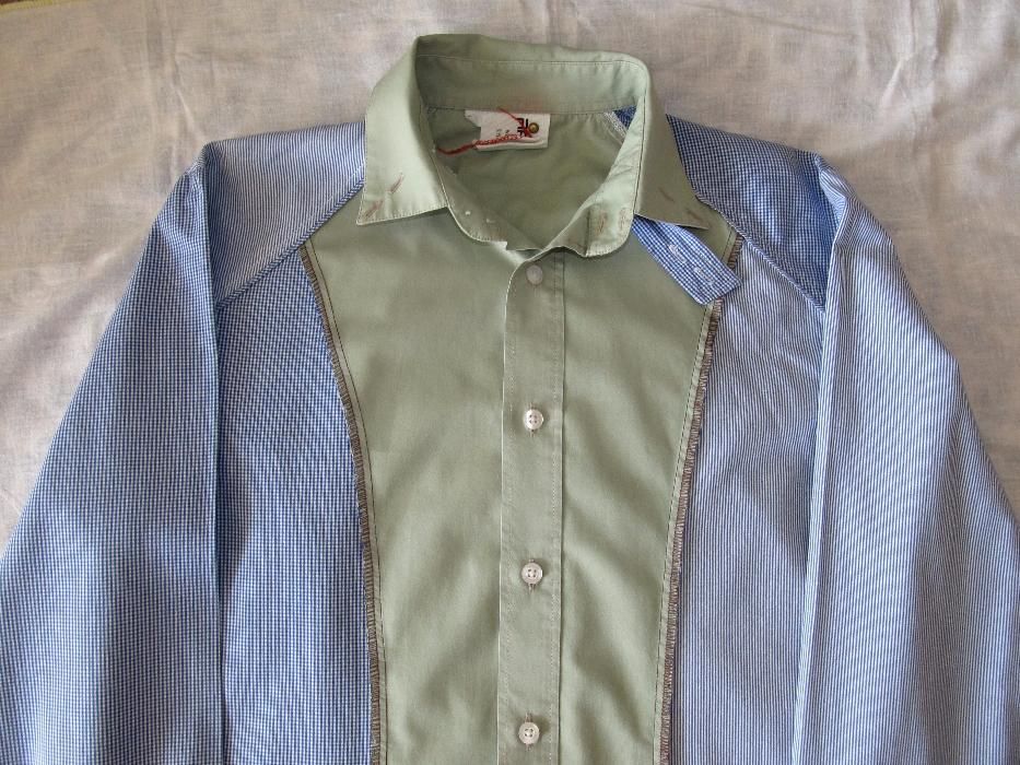 Продам рубашку на мальчика- подростка RAYGUN цвет бежевый + клетка
