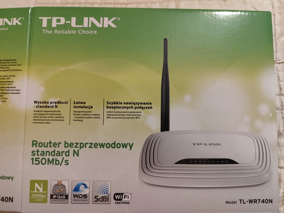 Bezprzewodowy router TP-Link TL-WR740N standard N, 150Mb/s