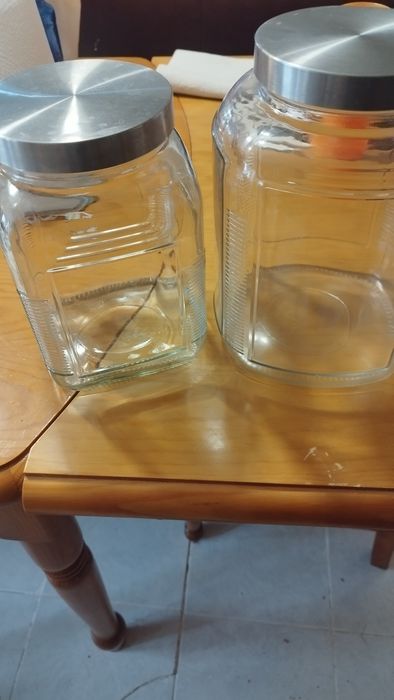 Frascos de vidro para cozinha