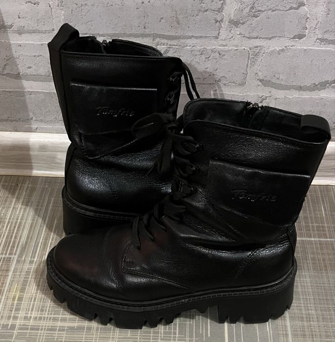 Кожаные     ботинки