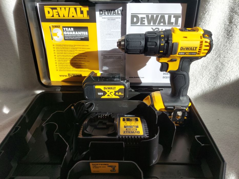 Wiertarko wkrętarka DeWalt DCD780M2 walizka, aku 2x4Ah