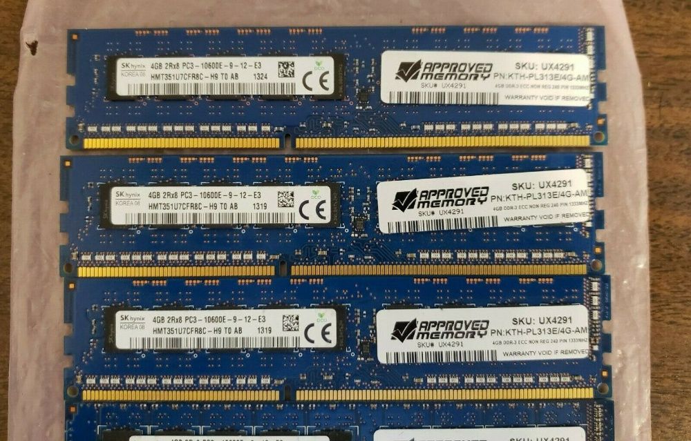 Память DDR3 4GB 8500E/10600E/12800E UDIMM ECC Unbuffered