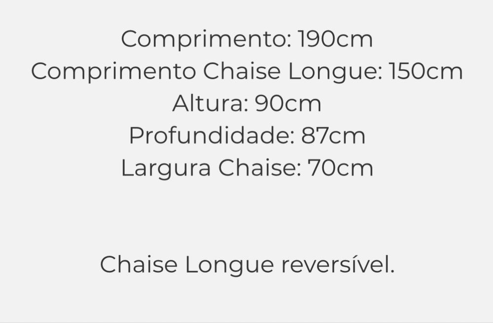 Sofá c/ chaise longue