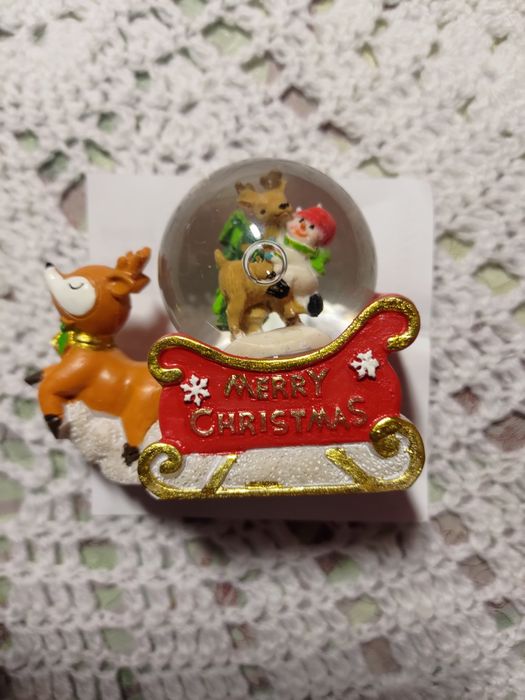 Новорічна різдвяна статуетка санчата Merry Christmas