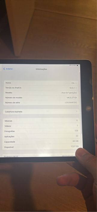 Ipad apple 9gen 64GB com apple pencil
