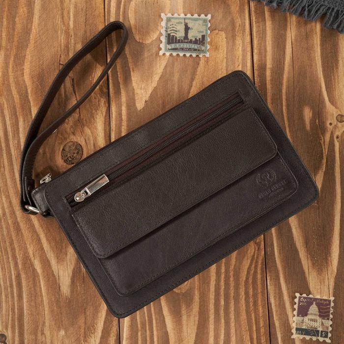 Klasyczna saszetka męska ze skóry z organizerem Paolo Peruzzi T-26-BR