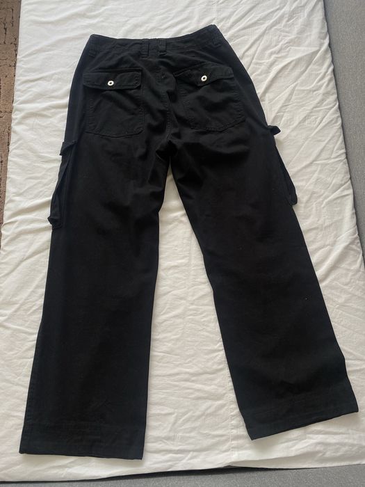 spodnje czarne cargo jeansy bershka s m