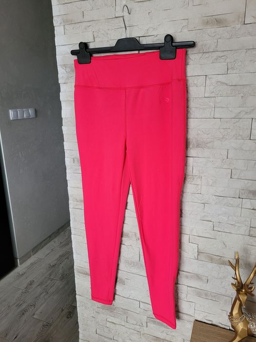 Nowe różowe sportowe legginsy wysoki stan na gumce Crivit M/L