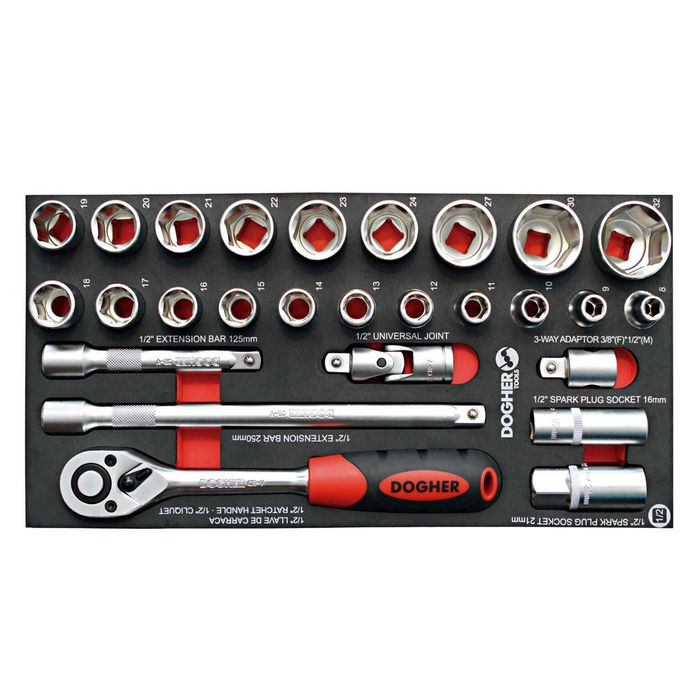 TROLLEY 3 MODULOS + 47 FERRAMENTAS | DOGHER LL29
