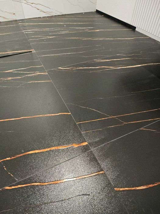 Gres Marquina graphite 60x120 black płytka lappato półpoler złota żyła