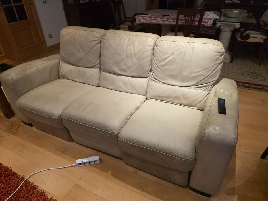 Sofás de couro de grande qualidade/luxo de 5 lugares com 4 rebatíveis