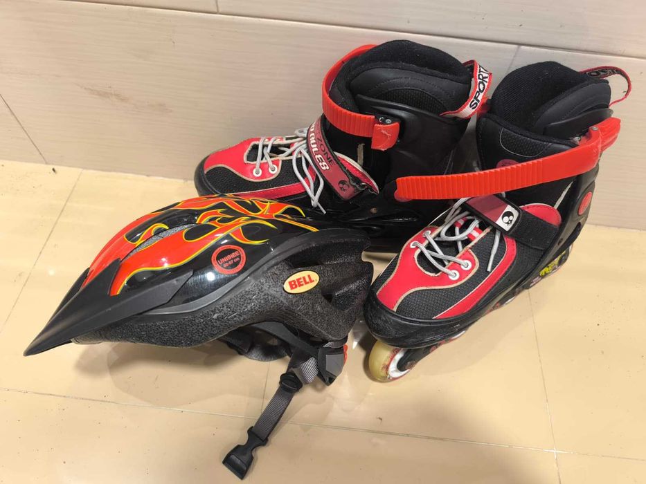 Patins em linha + Capacete Nº36 até 39