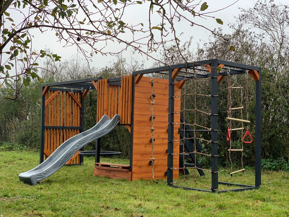 PROMOCJA - Plac zabaw - Pola - Drewniany - Małpi gaj - Domek - Duży